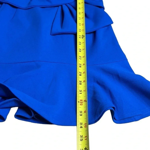 Eliza J. Wrap front dress,ruffles,feminine,event,size 2.blue,NWT glam,gala,EC - Picture 11 of 12